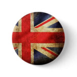 Grunge British Flag Button
