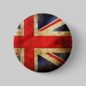 Grunge British Flag Button