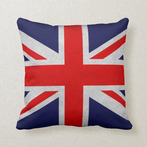 Grunge British Flag Pillow 