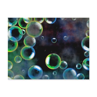 Grunge Bubbles Postcards by prawny