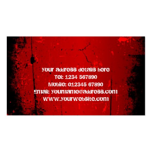 Grunge Business Card (back side)