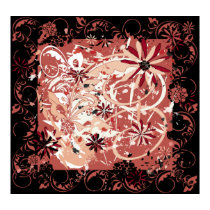 grunge camomiles_ black posters