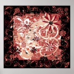 grunge camomiles_ black print