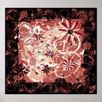 grunge camomiles_ black print