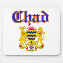 Grunge Chad coat of arms designs Mousepads
