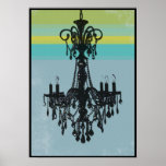 Grunge Chandelier Poster