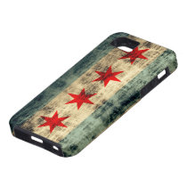 Grunge Chicago Flag Case-Mate Vibe iPhone 5 Case at Zazzle