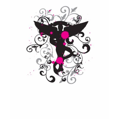 Grunge Chiropractic Caduceus T Shirts by chiropracticbydesign