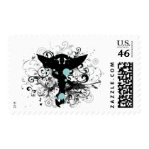 Grunge Chiropractic Emblem Postage postage