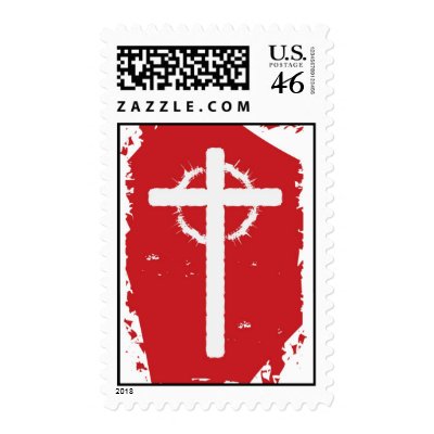 Grunge Christian Postage Stamp by artselectory
