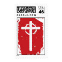 Grunge Christian Postage Stamp