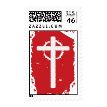 Grunge Christian Postage Stamp