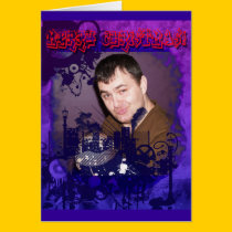 Grunge Christmas personalize it Card cards