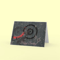 Grunge & Circles Birthday Card cards