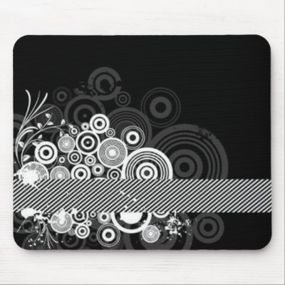 Grunge Circles Mouse Pads by Elle_Ichai