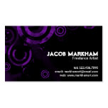 Grunge Circles - Purple Business Card Template