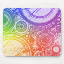 Grunge Circles: Rainbow Edition: Mousepads