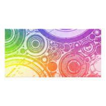 Grunge Circles: Rainbow Edition: Photo Card Template