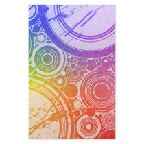 Grunge Circles: Rainbow Edition: Customized Stationery