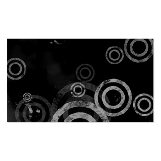 Grunge Circles - White Business Cards (back side)
