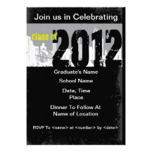 Grunge Class of 2012 Graduation Invitations