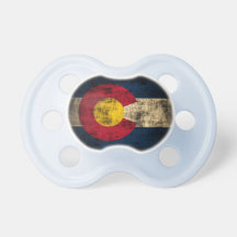 Grunge Colorado Flag Baby Pacifier
