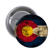 Grunge Colorado Flag Buttons