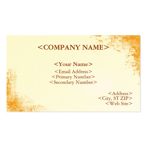 Grunge Corners Business Card (back side)
