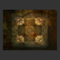 Grunge Cross on Linen Poster posters