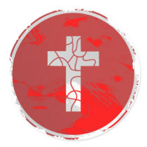Grunge Cross Sign stickers