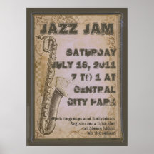 Grunge Customizable Jazz Music Festival Poster