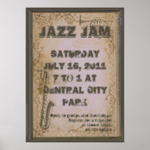Grunge Customizable Jazz Music Festival Poster