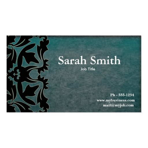 Grunge damask business card