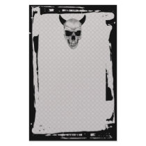 Grunge Demon Skull Fence Goth Stationery