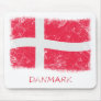 Grunge Denmark Flag Mouse Pads
