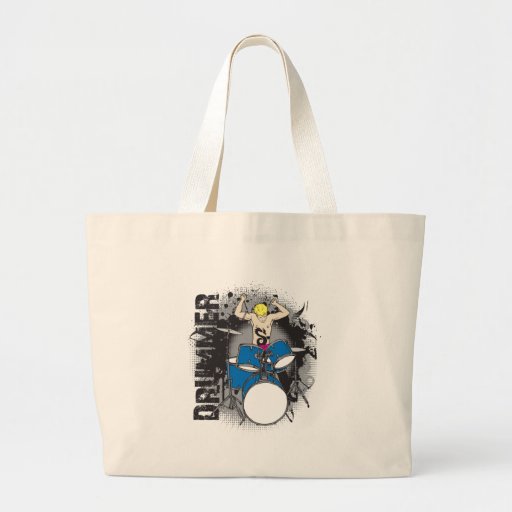 Grunge Drummer Canvas Bags