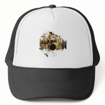 grunge drummer design trucker hats