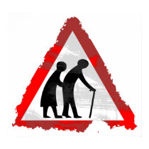 Grunge Elderly People Sign posters by prawny Grunge Elderly People Sign posters