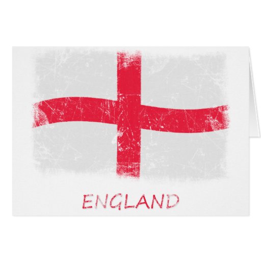 Grunge England Flag Greeting Card