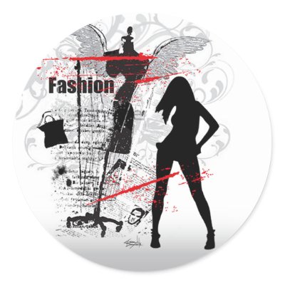 Grunge Fashion on Grunge Fashionista Fashion Designer Sticker By Cheryldanielsart