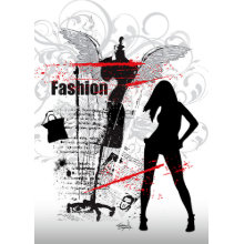Grunge Fashionista Greeting Card card