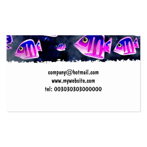 Grunge Fish, Company Name Business Card Templates (back side)