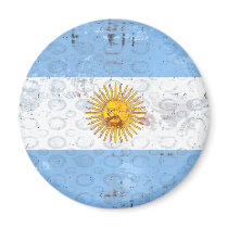 Grunge flag of Argentina for La Albiceleste fans Magnets