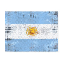 Grunge flag of Argentina for La Albiceleste fans Post Card