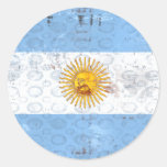 Grunge flag of Argentina for La Albiceleste fans Sticker
