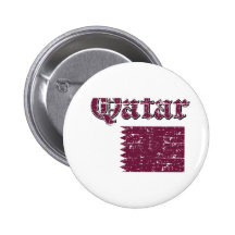 Grunge Flag of Qatar Buttons