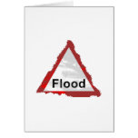 Grunge Flood Sign Greeting Cards
