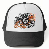 grunge floral arrows image trucker hats