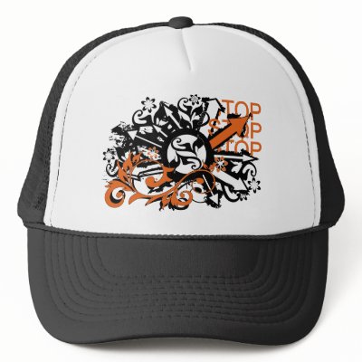 grunge floral arrows image trucker hats by VioDeSign