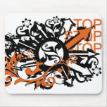 grunge floral arrows image mouse mats
